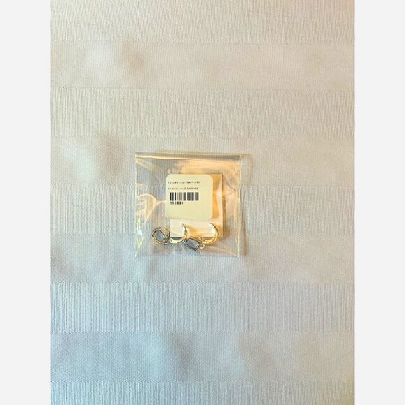 Sapphire Baguette Earrings – Silver Huggie Hoops - Picture 5 of 5